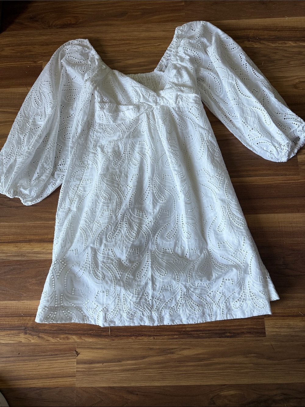 Banana Republic White Eyelet Mini Dress